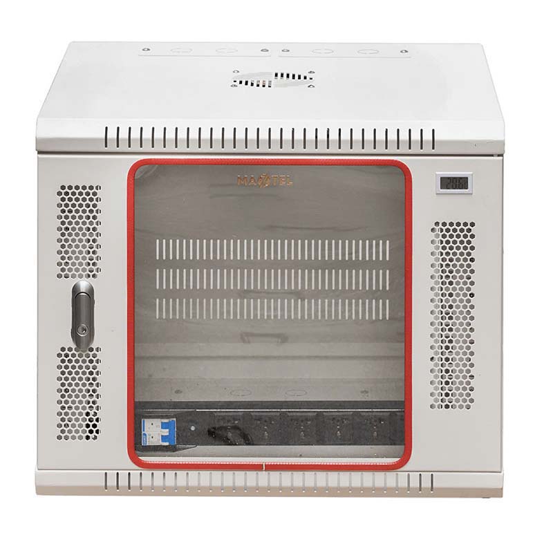 Ảnh chụp mặt trước tủ rack 10U treo tường maxtel